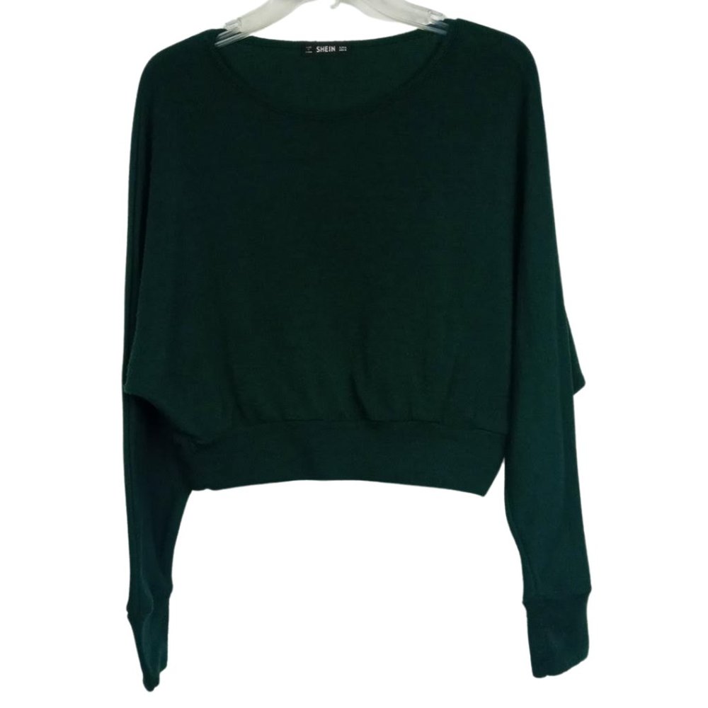 Shein Hunter Green Batwing Sweater